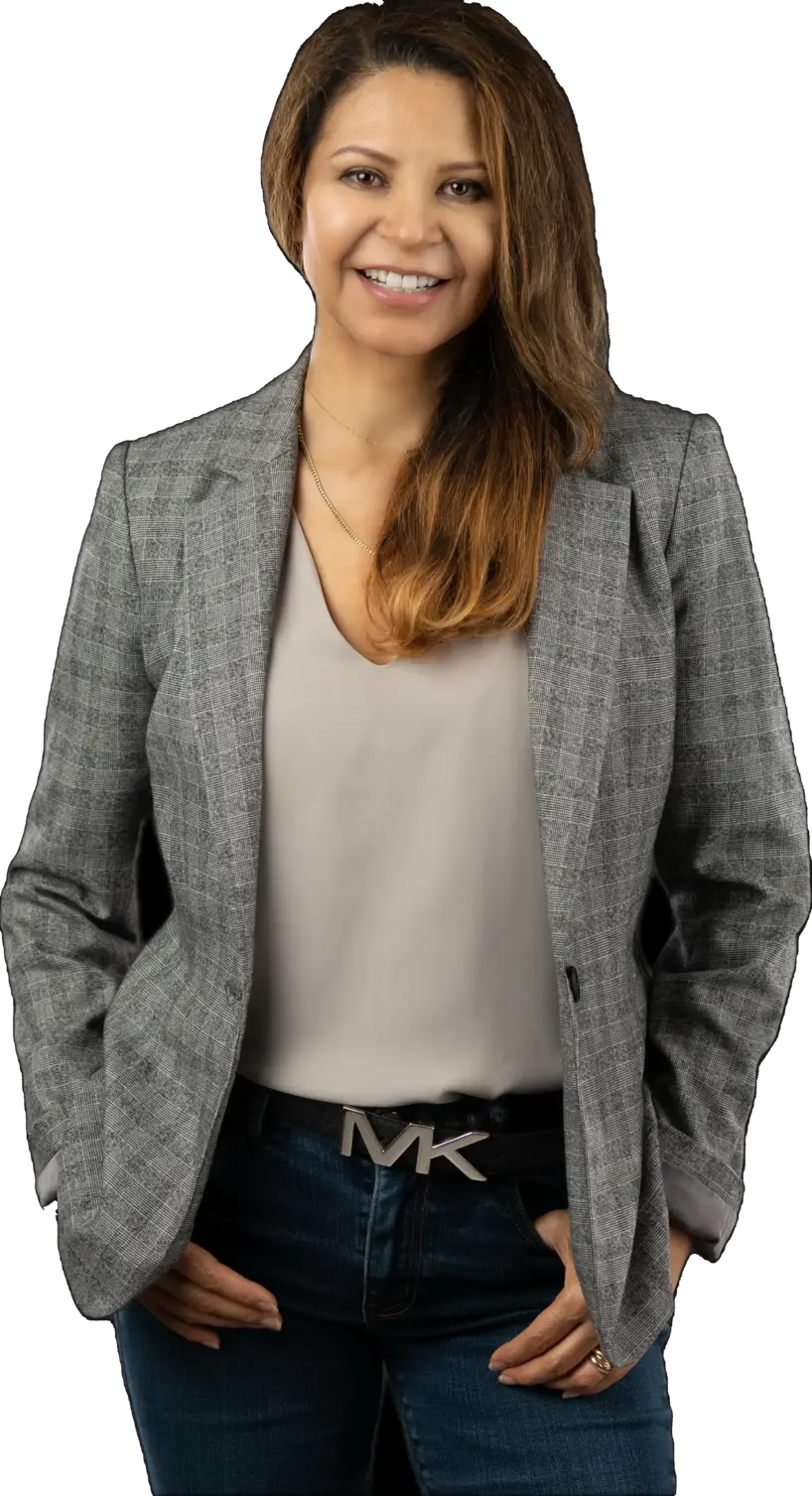 A cutout of Patricia DeSouza